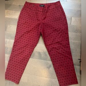 Talbots Burgundy monochrome Polka Dot Chinos